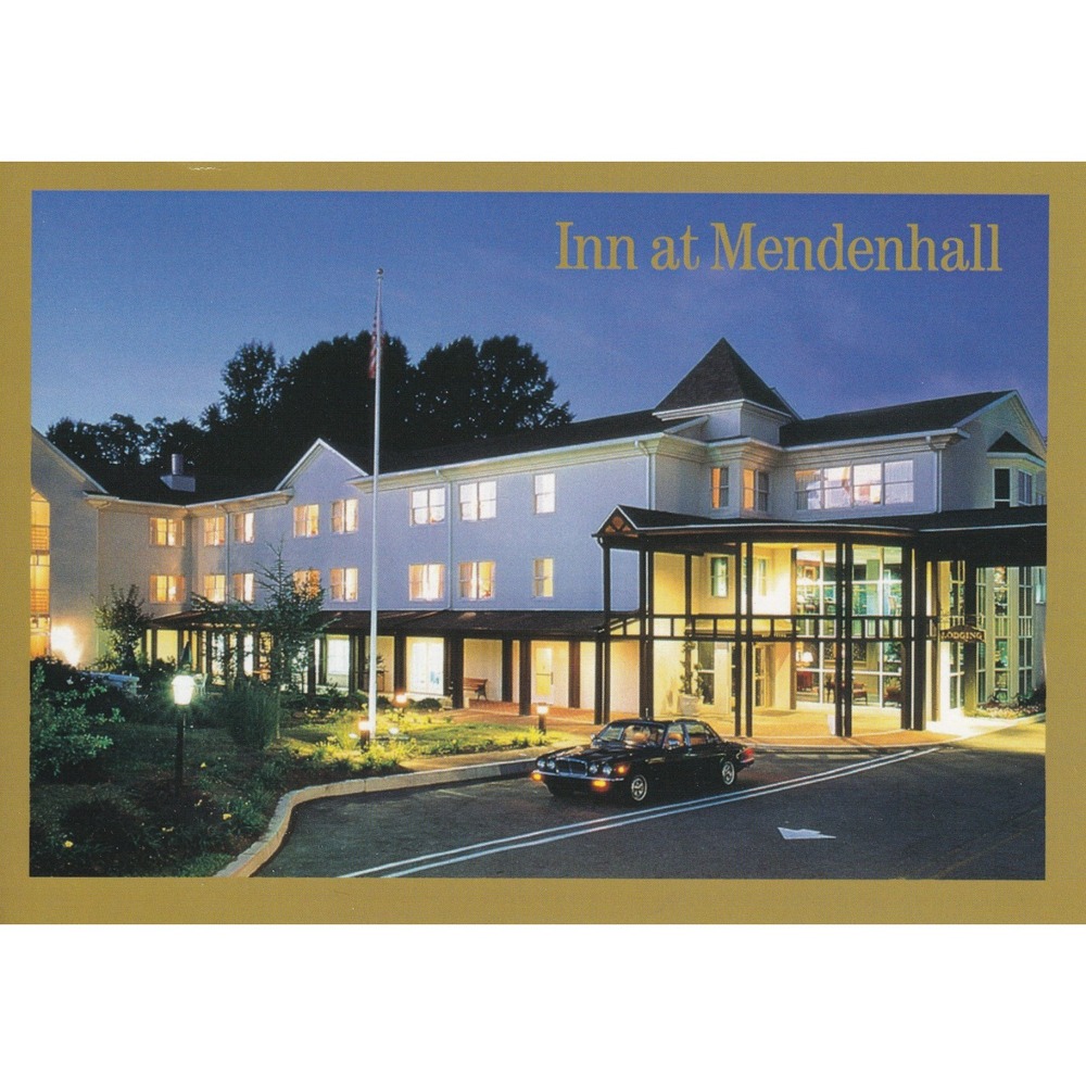 Inn at Mendenhall PA Postcard Hotel Travel Advertising Night View Unposted